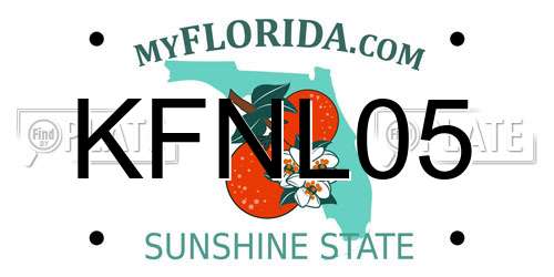 KFNL05 Florida License Plate
