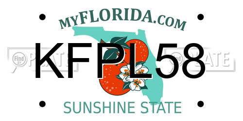 KFPL58 Florida License Plate
