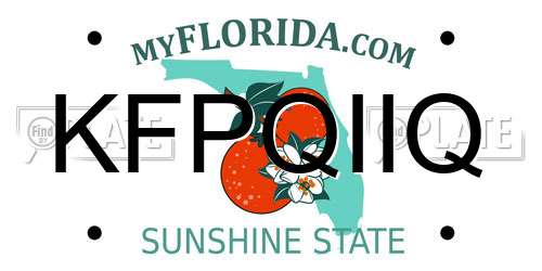 KFPQIIQ Florida License Plate