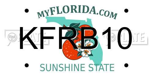 KFRB10 Florida License Plate