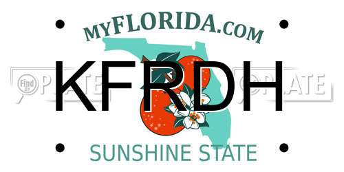 KFRDH Florida License Plate