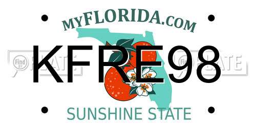 KFRE98 Florida License Plate