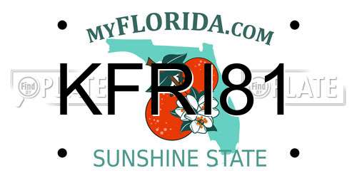 KFRI81 Florida License Plate