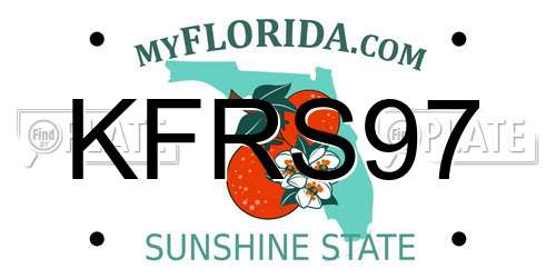 KFRS97 Florida License Plate