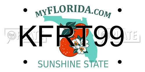 KFRT99 Florida License Plate