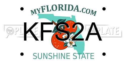 KFS2A Florida License Plate