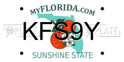 KFS9Y Florida License Plate