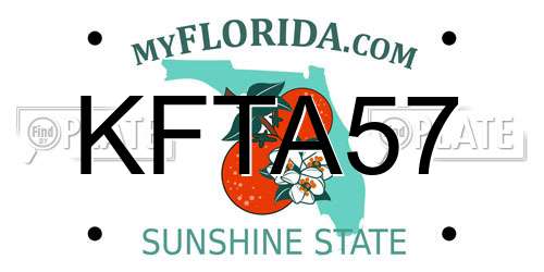 KFTA57 Florida License Plate