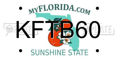 KFTB60 Florida License Plate