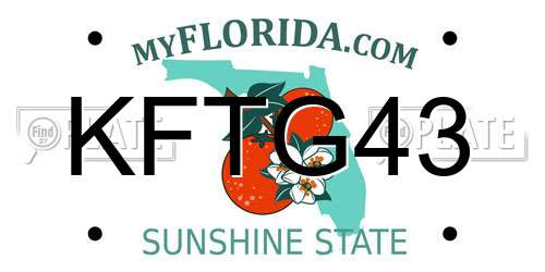 KFTG43 Florida License Plate