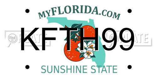 KFTH99 Florida License Plate