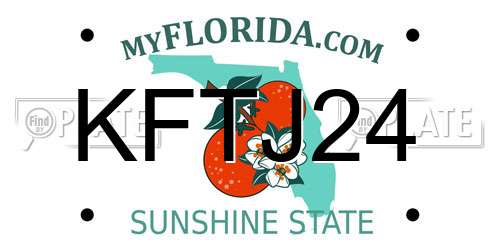 KFTJ24 Florida License Plate
