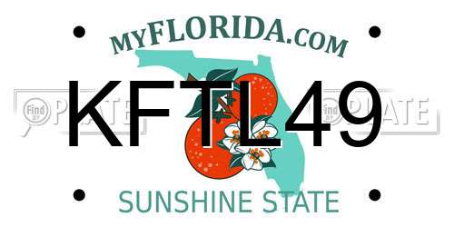 KFTL49 Florida License Plate