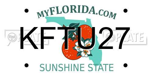 KFTU27 Florida License Plate