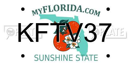 KFTV37 Florida License Plate