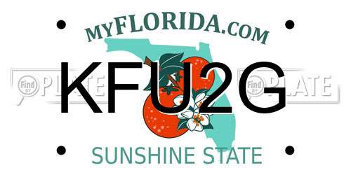 KFU2G Florida License Plate