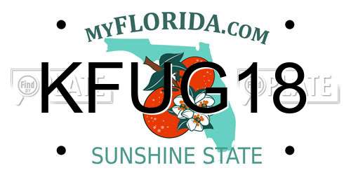 KFUG18 Florida License Plate