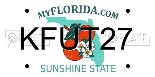 KFUT27 Florida License Plate