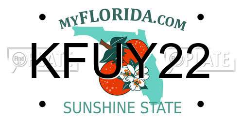 KFUY22 Florida License Plate