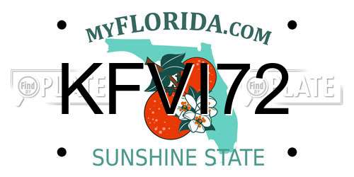 KFVI72 Florida License Plate
