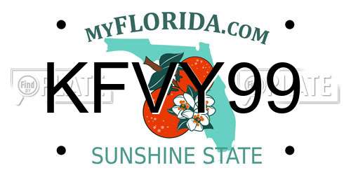 KFVY99 Florida License Plate