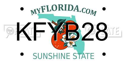 KFYB28 Florida License Plate