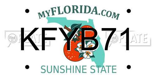 KFYB71 Florida License Plate