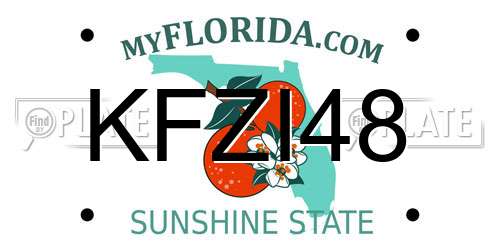 KFZI48 Florida License Plate