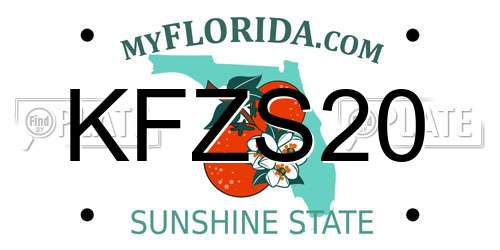 KFZS20 Florida License Plate