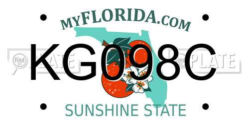 KG098C Florida License Plate