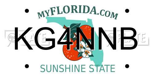 KG4NNB Florida License Plate