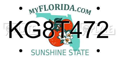 KG8T472 Florida License Plate