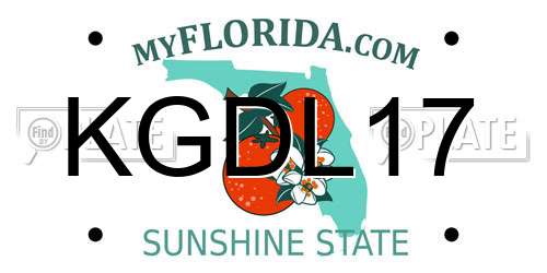 KGDL17 Florida License Plate