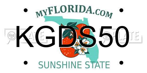 KGDS50 Florida License Plate