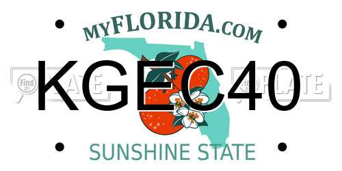 KGEC40 Florida License Plate