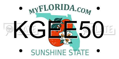 KGEE50 Florida License Plate