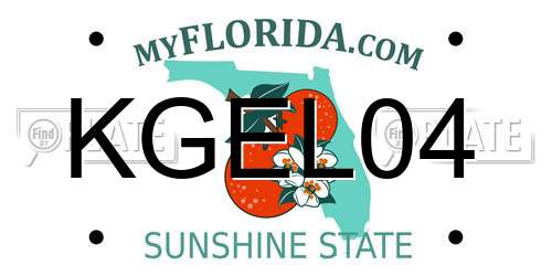 KGEL04 Florida License Plate