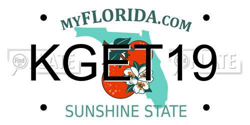 KGET19 Florida License Plate