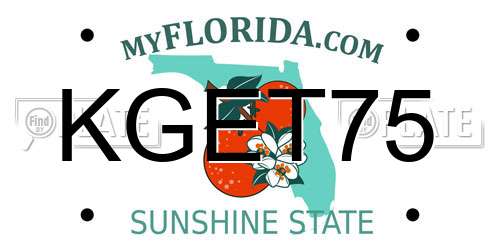 KGET75 Florida License Plate