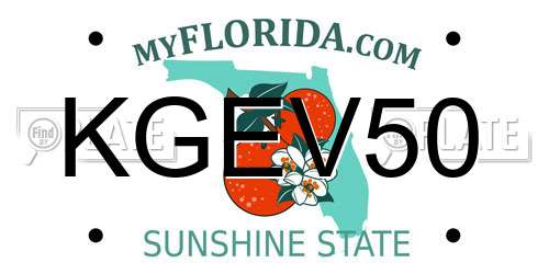 KGEV50 Florida License Plate