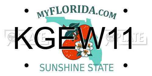 KGEW11 Florida License Plate
