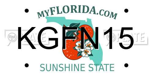 KGFN15 Florida License Plate