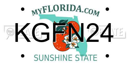 KGFN24 Florida License Plate