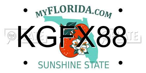 KGFX88 Florida License Plate
