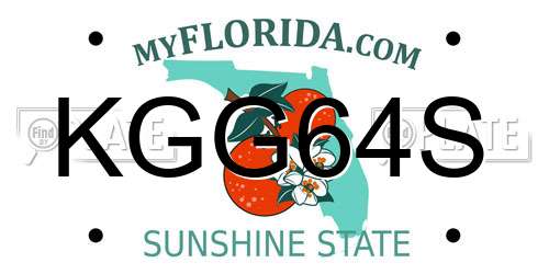 KGG64S Florida License Plate