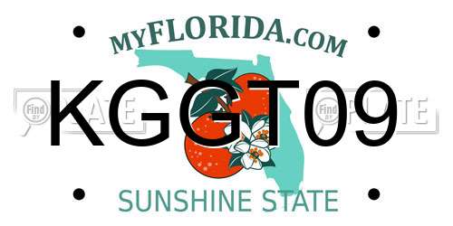 KGGT09 Florida License Plate