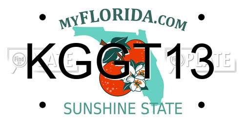 KGGT13 Florida License Plate