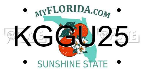 KGGU25 Florida License Plate