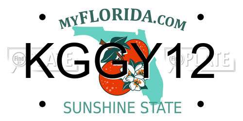 KGGY12 Florida License Plate