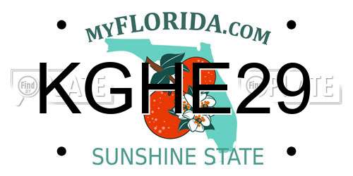 KGHE29 Florida License Plate